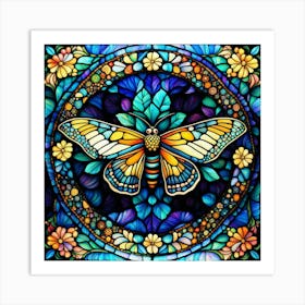 Butterfly Stained Glass Art Print