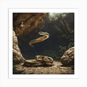 Snakes In The Cave Art Print