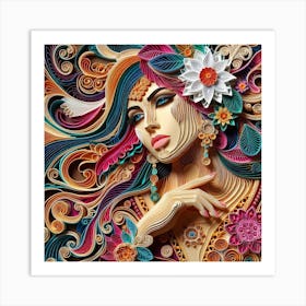 Quilling Art 2 Art Print