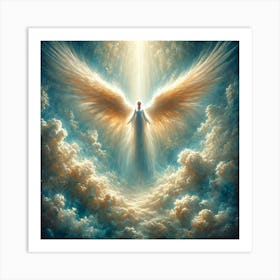 Angel In The Clouds Art Print