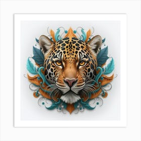 Jaguar Head Art Print