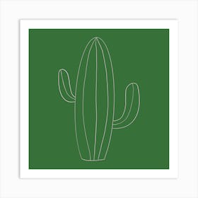 Pink Cactus Art Print