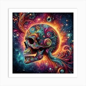 Psychedelic Skull 6 Art Print