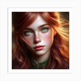 Red Haired Girl 3 Art Print