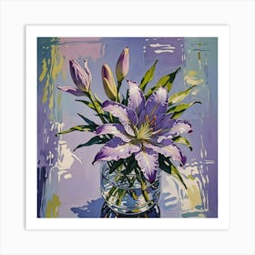 Purple Lilies Art Print