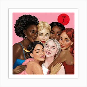 Group Of Women Hugging 1 Art Print