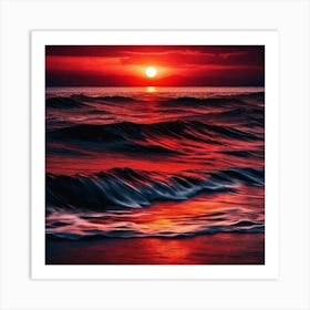 Sunset In The Ocean 21 Art Print