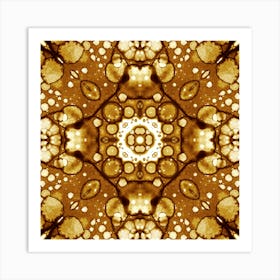 Abstract Coffee Mandala 1 Art Print