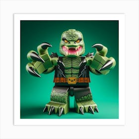 Killer Croc from Batman in Lego style 2 Art Print