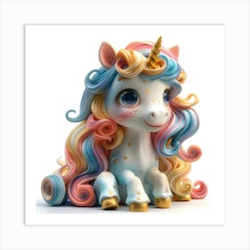 Unicorn Figurine 78 Art Print