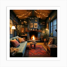 Cozy Living Room Art Print