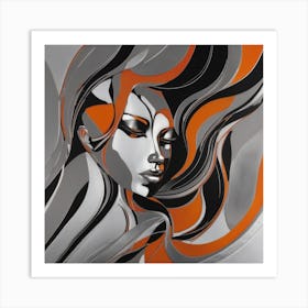 Abstract Of A Woman Art Print