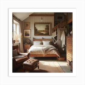 Rustic Bedroom 1 Art Print