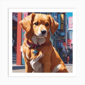 Dog In The City Art Print