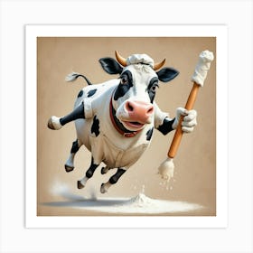 Cartoon Cow 31 Art Print