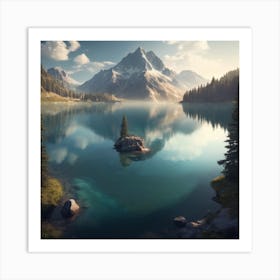 Mountain Lake Art Print