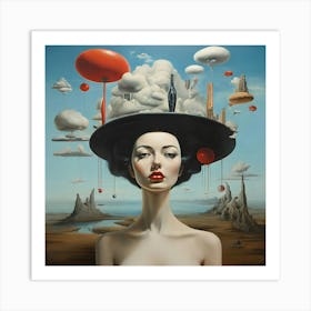 Girl In A Hat Art Print