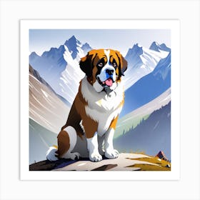 St Bernard 1 Art Print