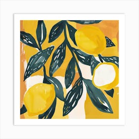 Matisse Inspired Lemons Art Print