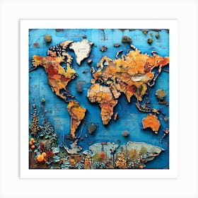 World Map 2 Art Print