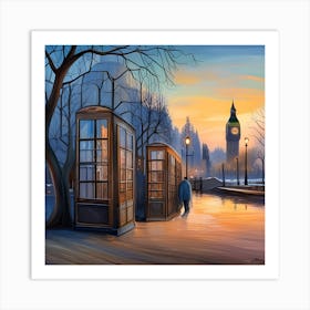 London Telephone Booths Art Print