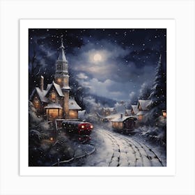 Watercolour Christmas Harmony 1 Art Print