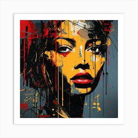 Splatter Girl 3 Art Print