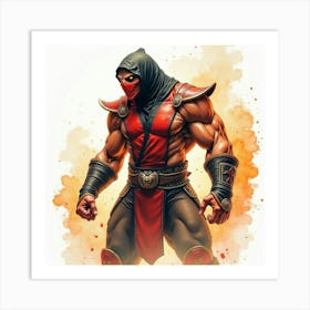 Mortal Kombat Ninja Fighter Concept Art (64) Art Print