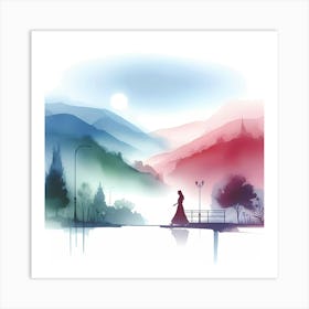 Watercolor Landscape 5 Art Print