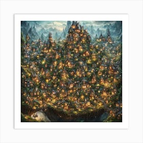 City In The Forest Art Print