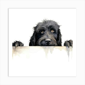 Black Poodle Art Print