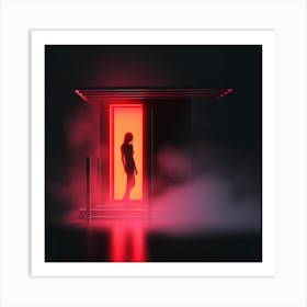 Woman Standing In A Room Art Print