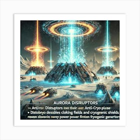 A Futuristic Sci Fi Depiction Of Aurora Disruptors Art Print