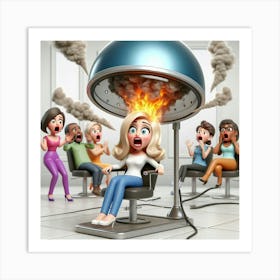 Bad day at the beauty shop 6 Art Print