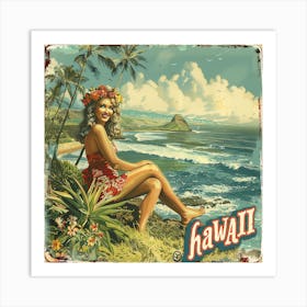 Hawaiian Girl Art Print