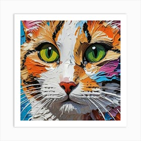 Cat Painting 3 Art Print