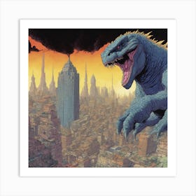 Godzilla 10 Art Print