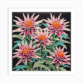 Edelweiss 3 Pop Art Illustration Square Art Print