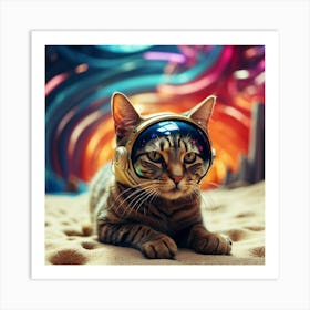 Cat In Space Art Print