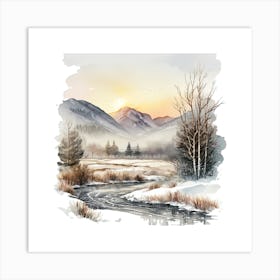 Watercolor Landscape 2 Art Print