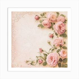 Pink Roses Art Print