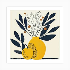 Yellow And Black Art Print