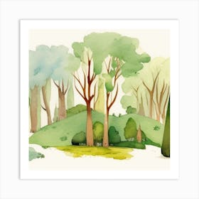 Green forest1 Art Print