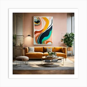 A Photo Of A Large Canvas Painting 3 Art Print