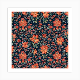 2d Floral Fabric Pattern Background 146647287 Art Print