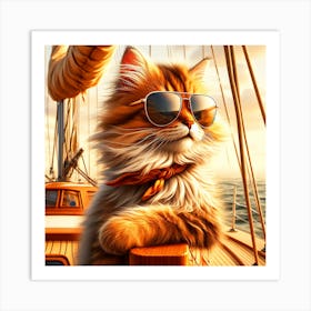 Tourist Cat Art Print