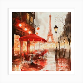 Romantic Paris Cafe 5 Poster