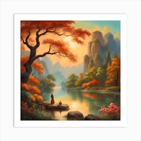 Chinese Landscape Painting Art Print