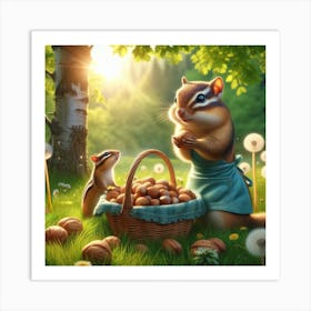 Chipmunks Art Print