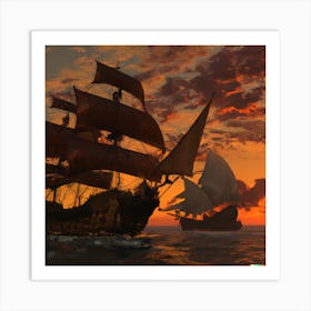 Pirate Battle Art Print